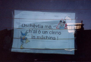 Dsch�vtla m�, ch'ai � un c�nno in m�china!