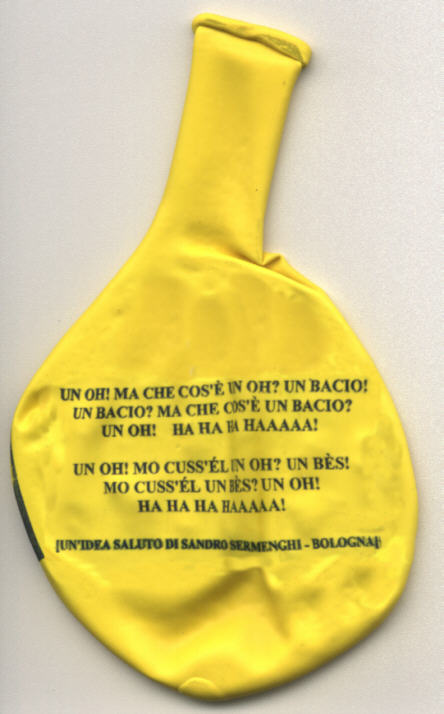 Mo cus'�l un oh? Un b�ṡ! Ah ah ah!